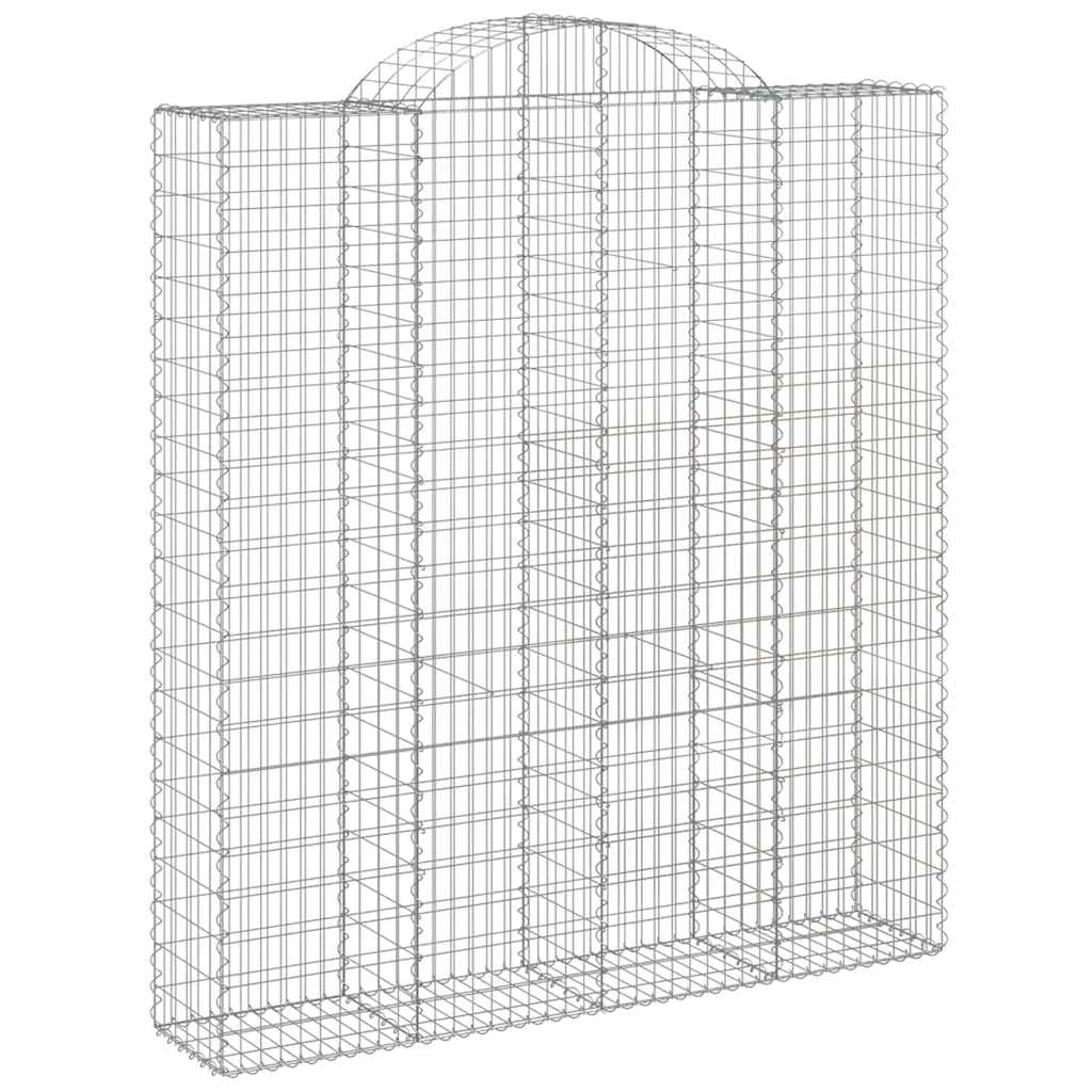 Arched Gabion Baskets 20 pcs 200x50x220/240 cm Galvanised Iron