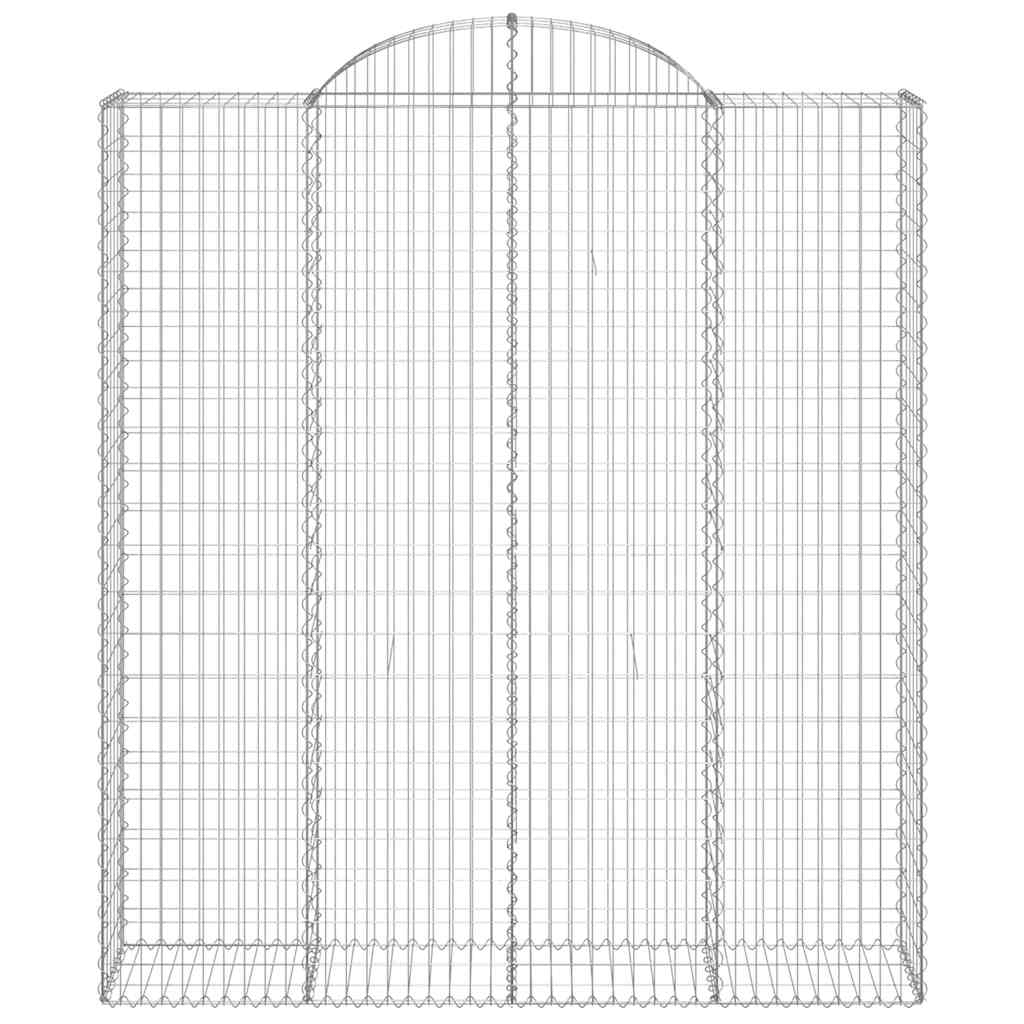 Arched Gabion Baskets 20 pcs 200x50x220/240 cm Galvanised Iron