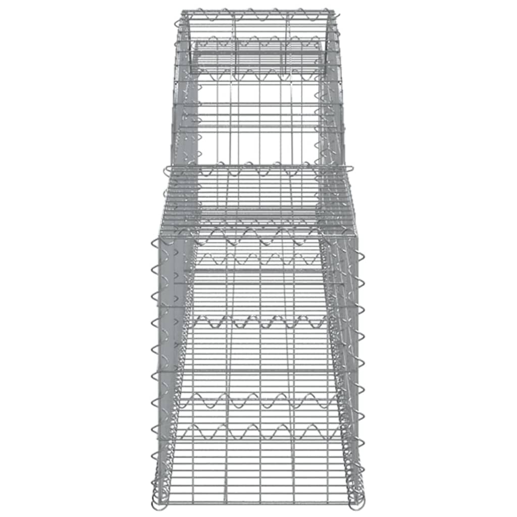 Arched Gabion Baskets 3 pcs 300x30x40/60 cm Galvanised Iron