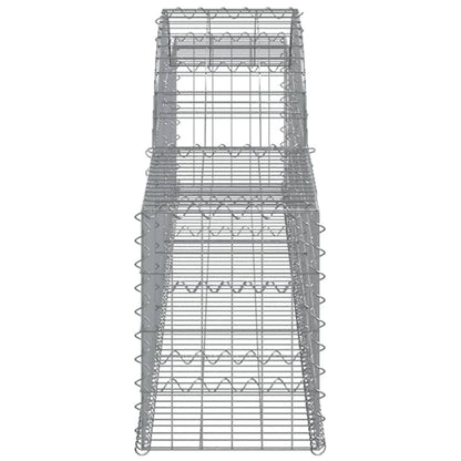 Arched Gabion Baskets 3 pcs 300x30x40/60 cm Galvanised Iron