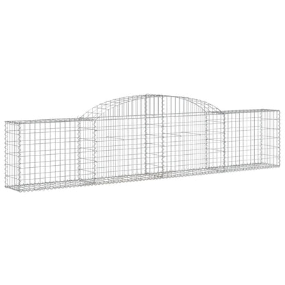 Arched Gabion Baskets 5 pcs 300x30x60/80 cm Galvanised Iron