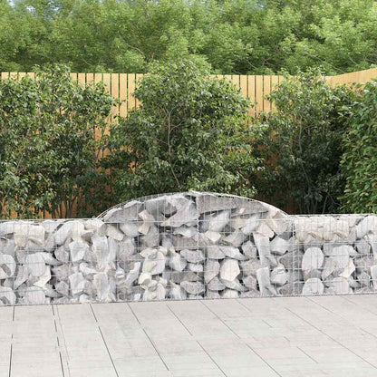 Arched Gabion Baskets 5 pcs 300x30x60/80 cm Galvanised Iron