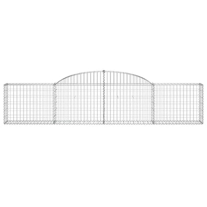 Arched Gabion Baskets 9 pcs 300x30x60/80 cm Galvanised Iron