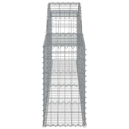 Arched Gabion Baskets 9 pcs 300x30x60/80 cm Galvanised Iron