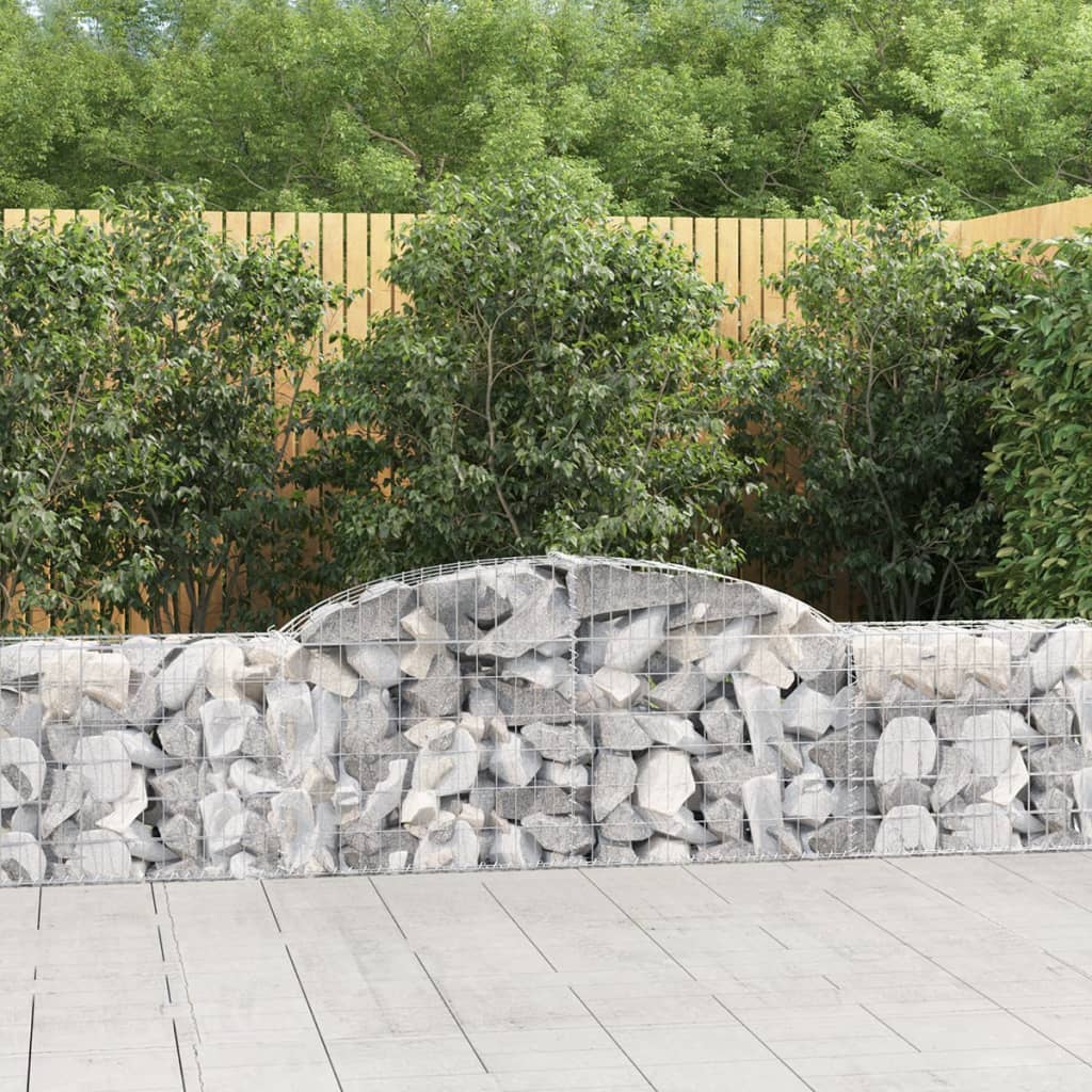 Arched Gabion Baskets 25 pcs 300x30x60/80 cm Galvanised Iron