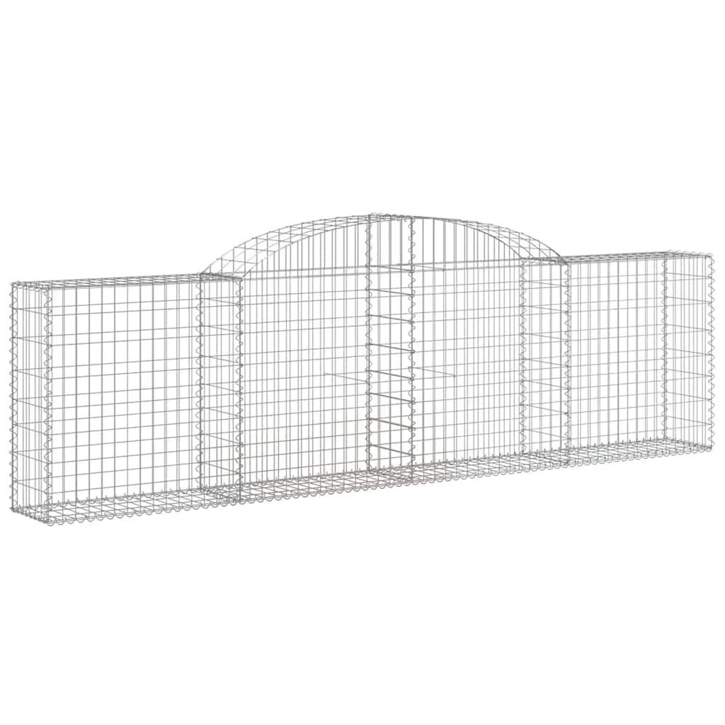 Arched Gabion Baskets 5 pcs 300x30x80/100 cm Galvanised Iron