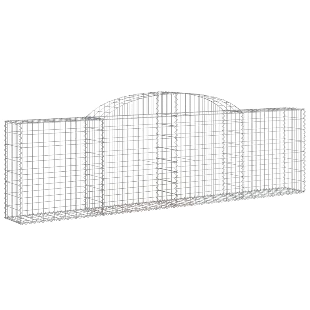 Arched Gabion Baskets 7 pcs 300x30x80/100 cm Galvanised Iron