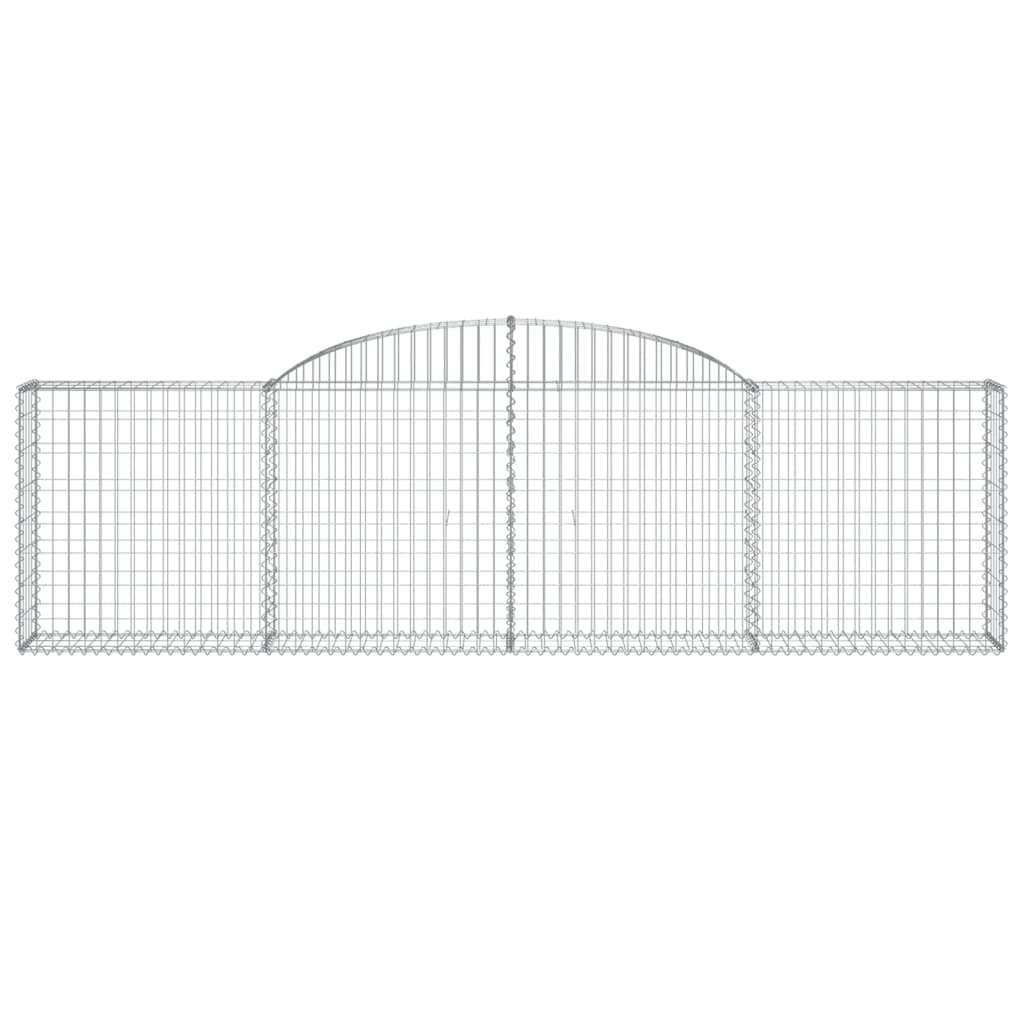 Arched Gabion Baskets 9 pcs 300x30x80/100 cm Galvanised Iron