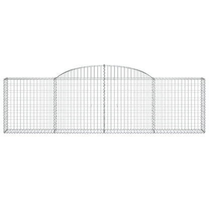 Arched Gabion Baskets 9 pcs 300x30x80/100 cm Galvanised Iron
