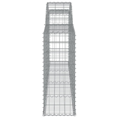 Arched Gabion Baskets 9 pcs 300x30x80/100 cm Galvanised Iron