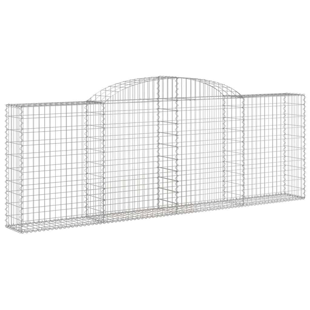Arched Gabion Baskets 6 pcs 300x30x100/120 cm Galvanised Iron
