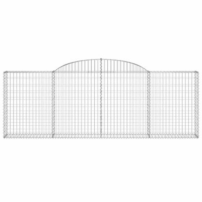 Arched Gabion Baskets 8 pcs 300x30x100/120 cm Galvanised Iron