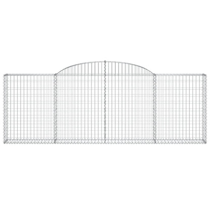 Arched Gabion Baskets 9 pcs 300x30x100/120 cm Galvanised Iron