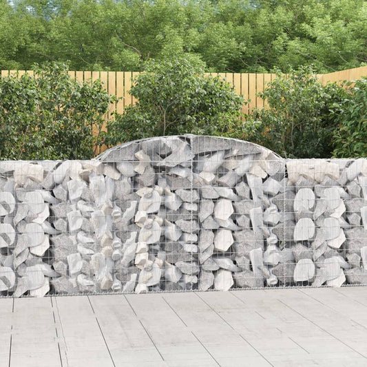 Arched Gabion Baskets 10 pcs 300x30x100/120 cm Galvanised Iron