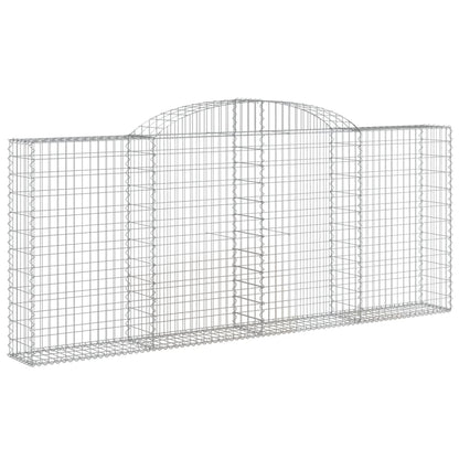 Arched Gabion Baskets 4 pcs 300x30x120/140 cm Galvanised Iron
