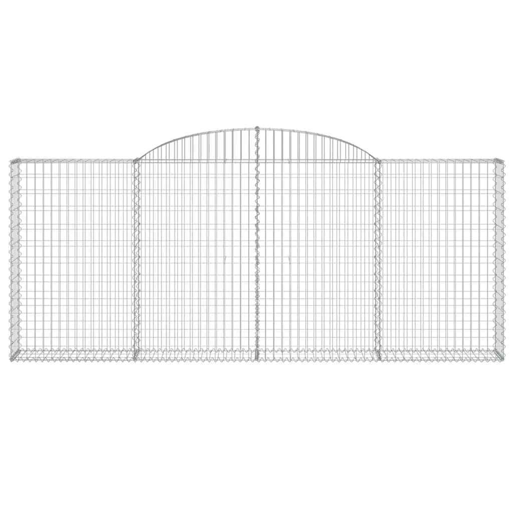 Arched Gabion Baskets 8 pcs 300x30x120/140 cm Galvanised Iron