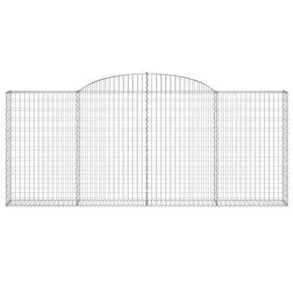 Arched Gabion Baskets 9 pcs 300x30x120/140 cm Galvanised Iron