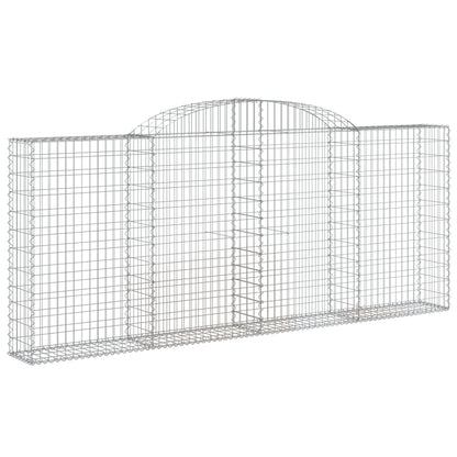 Arched Gabion Baskets 10 pcs 300x30x120/140 cm Galvanised Iron