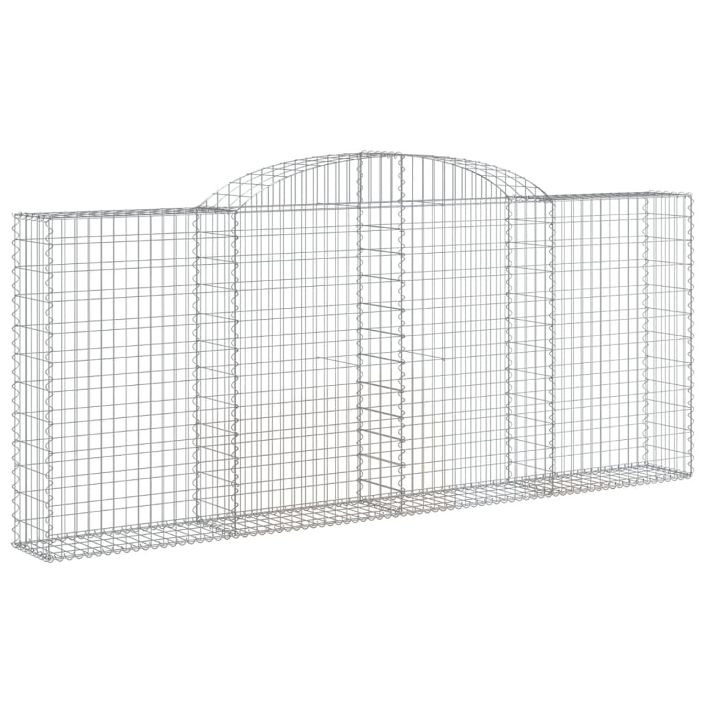 Arched Gabion Baskets 11 pcs 300x30x120/140 cm Galvanised Iron