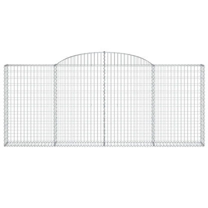 Arched Gabion Baskets 17 pcs 300x30x120/140 cm Galvanised Iron