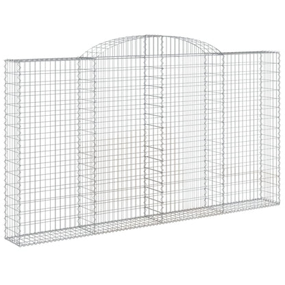 Arched Gabion Baskets 2 pcs 300x30x160/180 cm Galvanised Iron