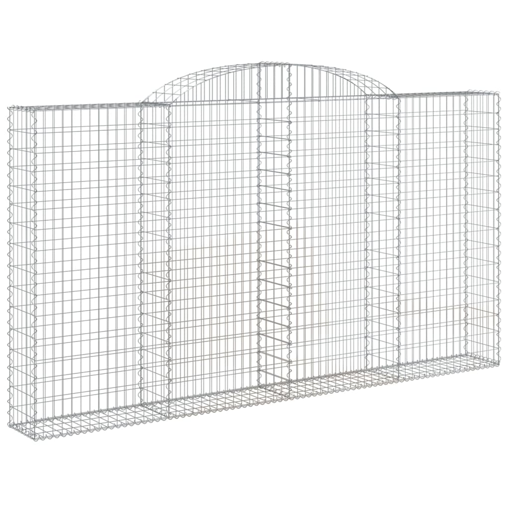 Arched Gabion Baskets 3 pcs 300x30x160/180 cm Galvanised Iron