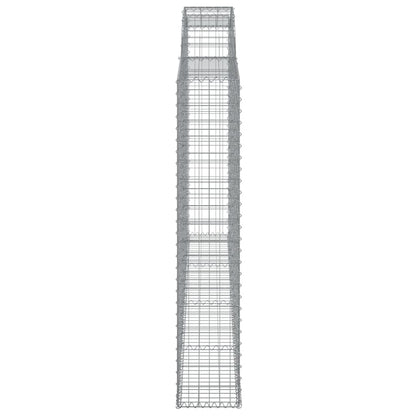 Arched Gabion Baskets 4 pcs 300x30x160/180 cm Galvanised Iron