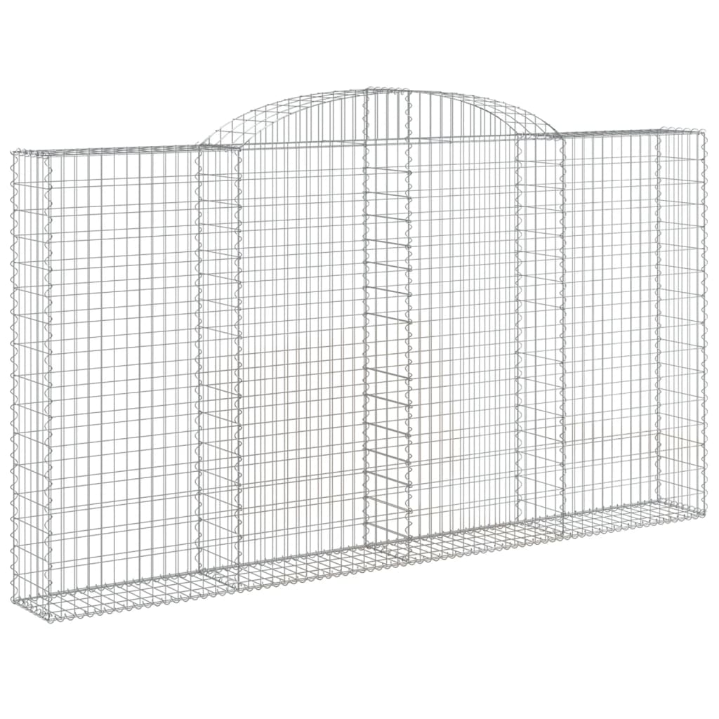 Arched Gabion Baskets 5 pcs 300x30x160/180 cm Galvanised Iron