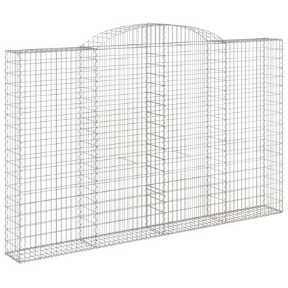 Arched Gabion Baskets 2 pcs 300x30x180/200 cm Galvanised Iron