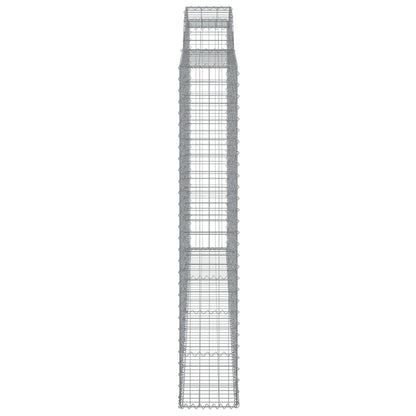 Arched Gabion Baskets 2 pcs 300x30x180/200 cm Galvanised Iron