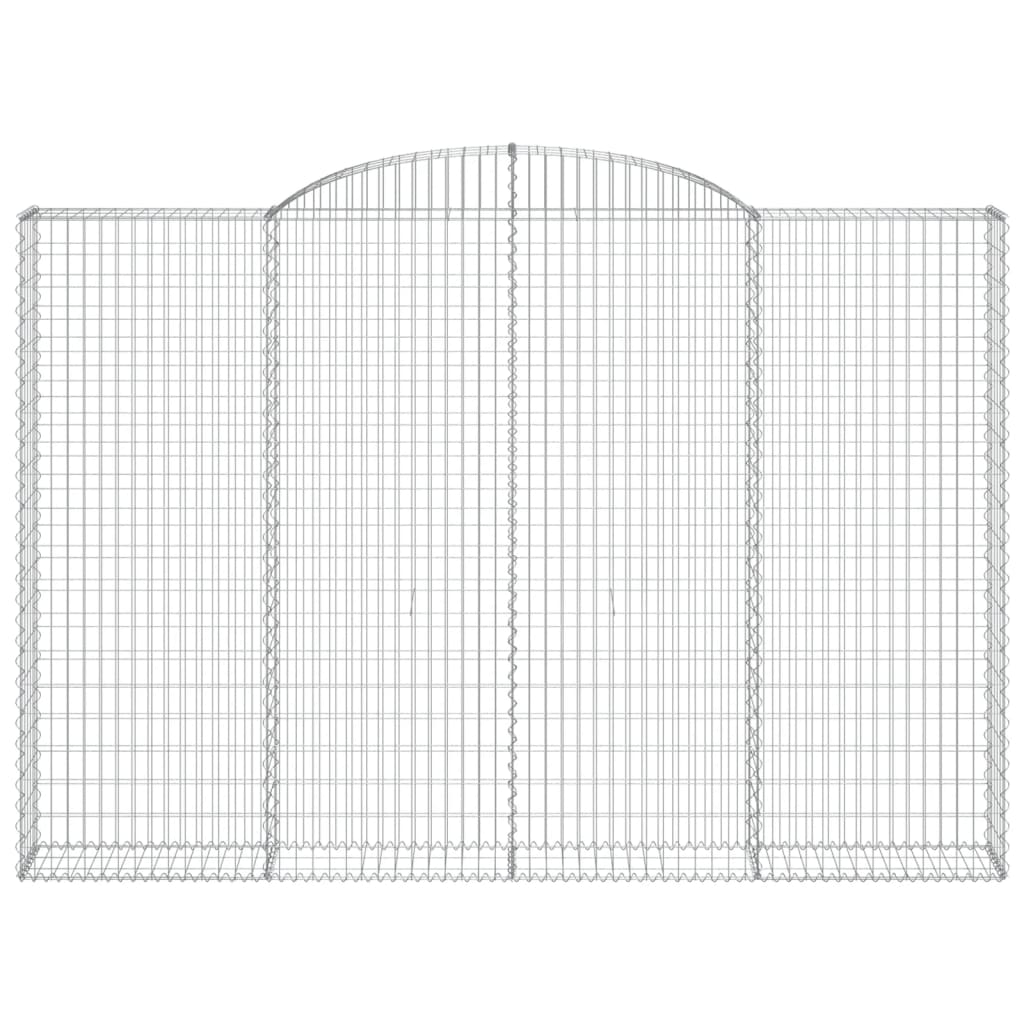 Arched Gabion Baskets 2 pcs 300x30x200/220 cm Galvanised Iron