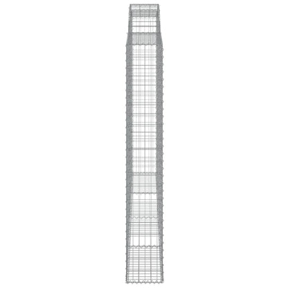 Arched Gabion Baskets 2 pcs 300x30x200/220 cm Galvanised Iron
