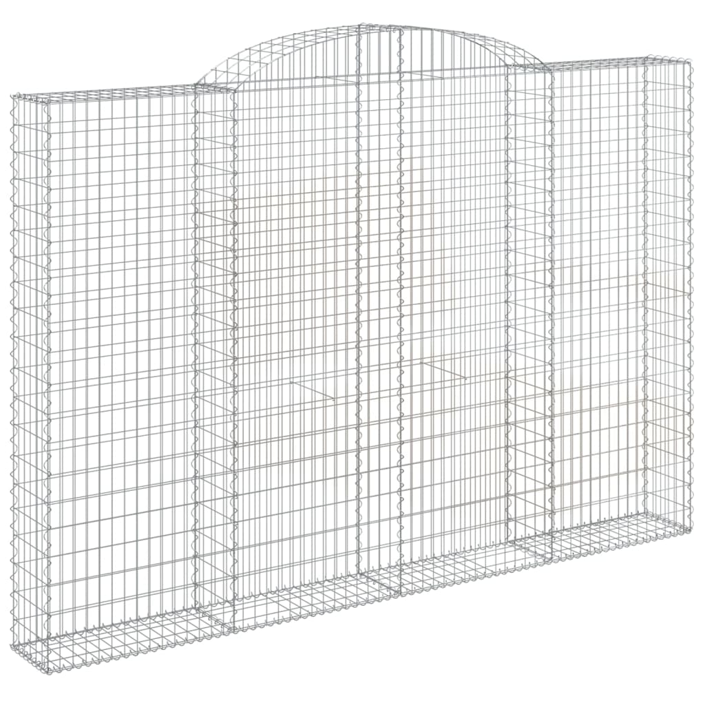 Arched Gabion Baskets 4 pcs 300x30x200/220 cm Galvanised Iron