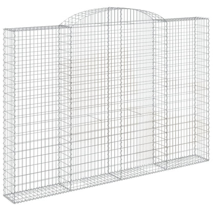 Arched Gabion Baskets 4 pcs 300x30x200/220 cm Galvanised Iron