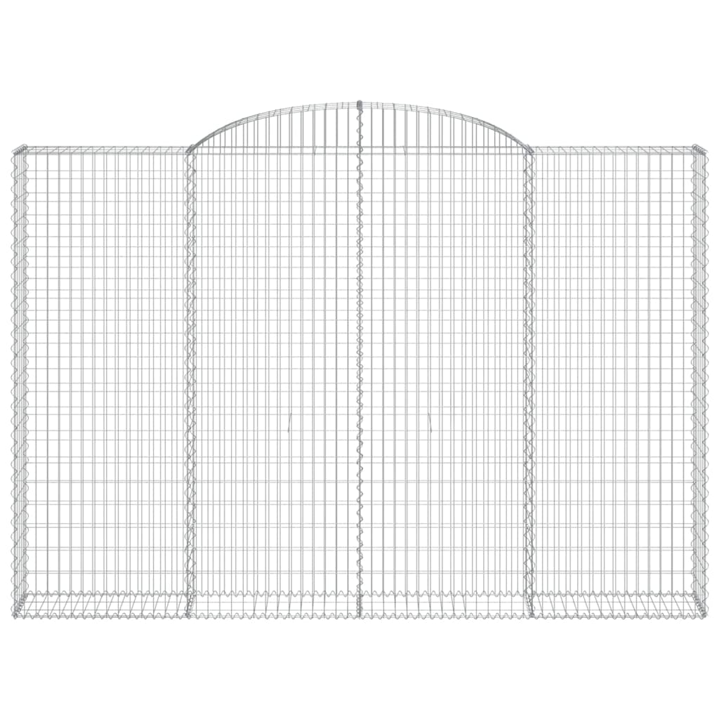 Arched Gabion Baskets 4 pcs 300x30x200/220 cm Galvanised Iron