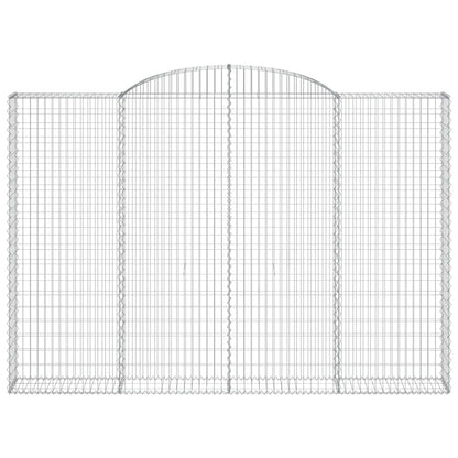 Arched Gabion Baskets 4 pcs 300x30x200/220 cm Galvanised Iron