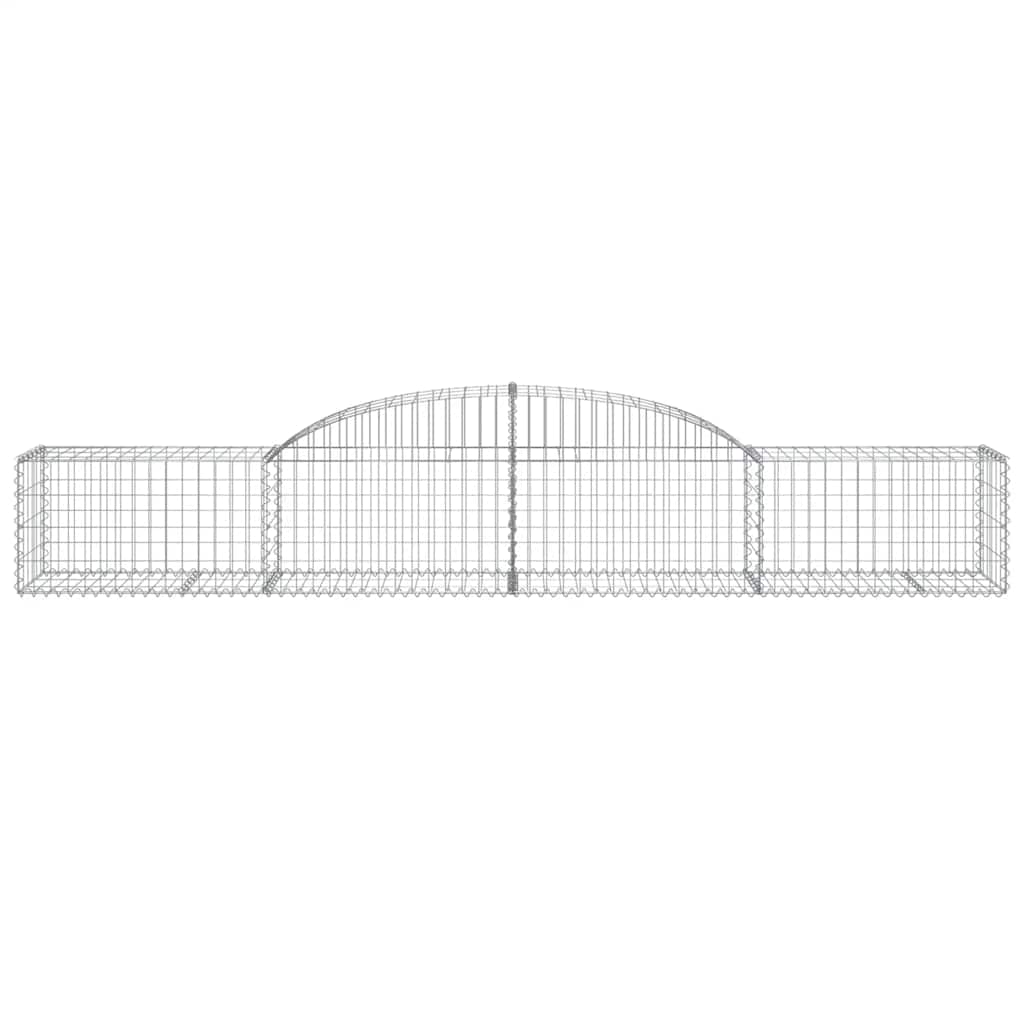 Arched Gabion Baskets 2 pcs 300x50x40/60 cm Galvanised Iron