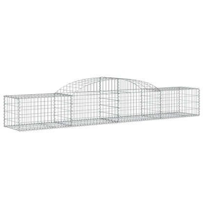 Arched Gabion Baskets 8 pcs 300x50x40/60 cm Galvanised Iron