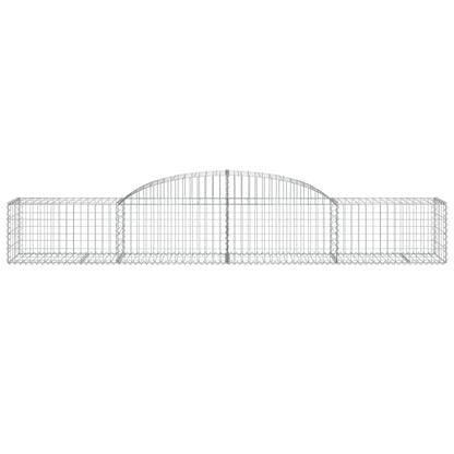 Arched Gabion Baskets 8 pcs 300x50x40/60 cm Galvanised Iron