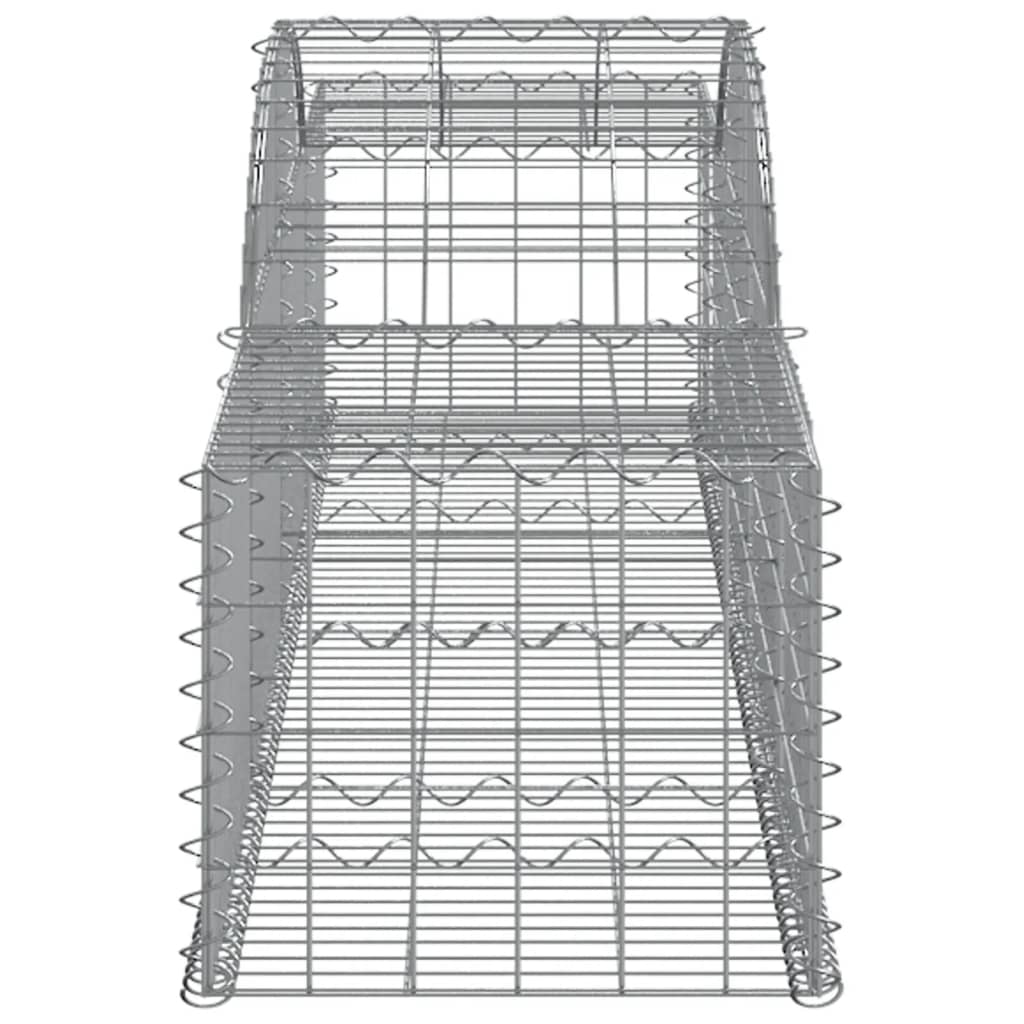 Arched Gabion Baskets 8 pcs 300x50x40/60 cm Galvanised Iron