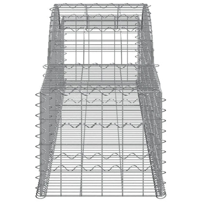 Arched Gabion Baskets 8 pcs 300x50x40/60 cm Galvanised Iron