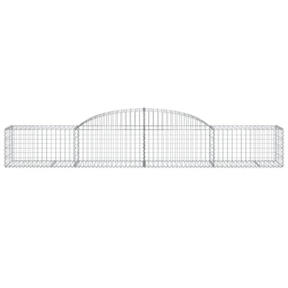 Arched Gabion Baskets 10 pcs 300x50x40/60 cm Galvanised Iron