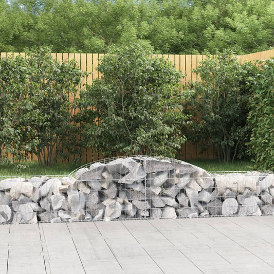 Arched Gabion Baskets 10 pcs 300x50x40/60 cm Galvanised Iron