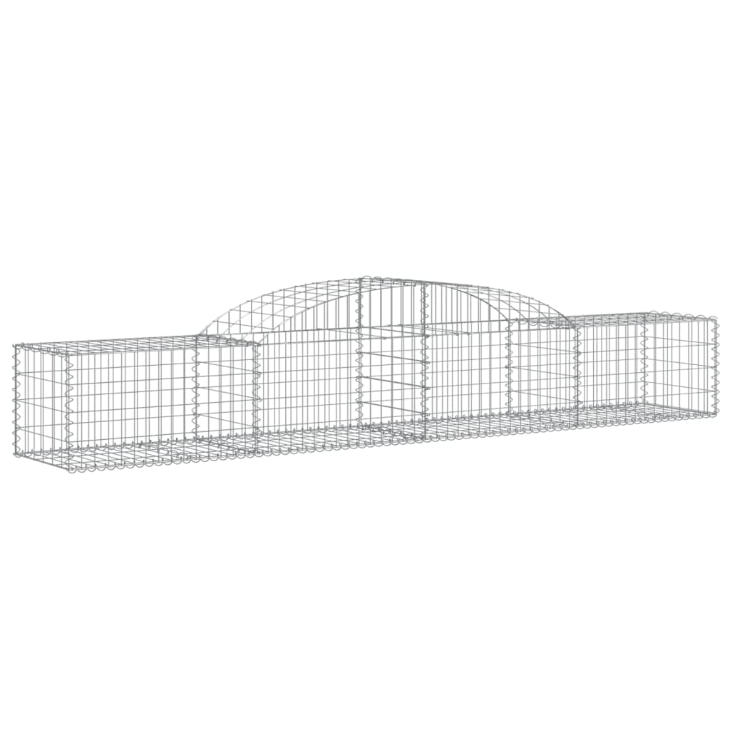 Arched Gabion Baskets 17 pcs 300x50x40/60 cm Galvanised Iron
