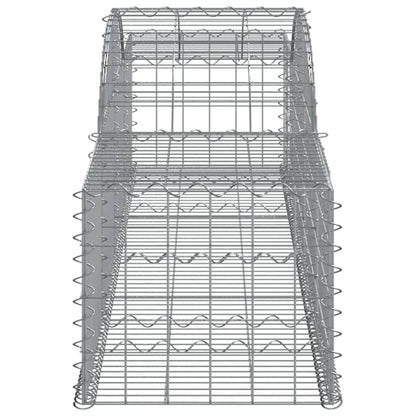 Arched Gabion Baskets 17 pcs 300x50x40/60 cm Galvanised Iron