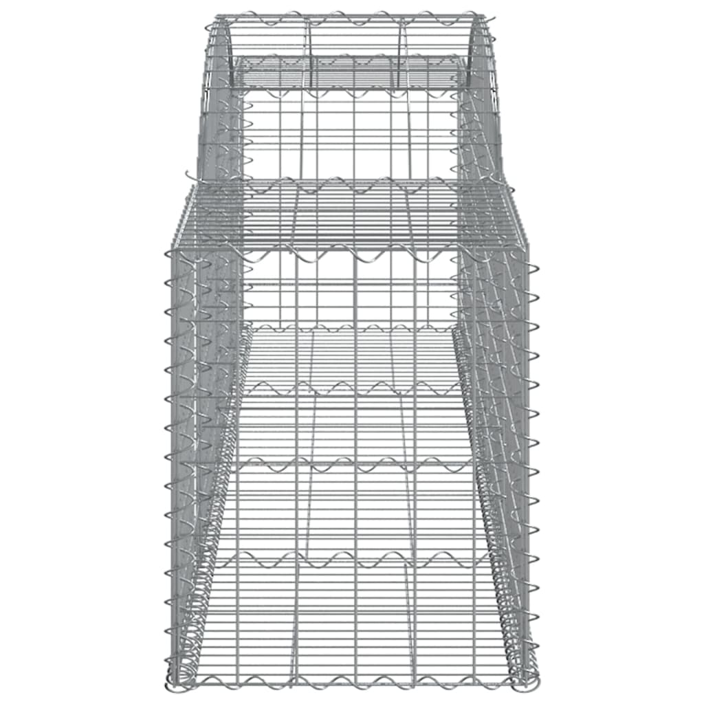 Arched Gabion Baskets 7 pcs 300x50x60/80 cm Galvanised Iron