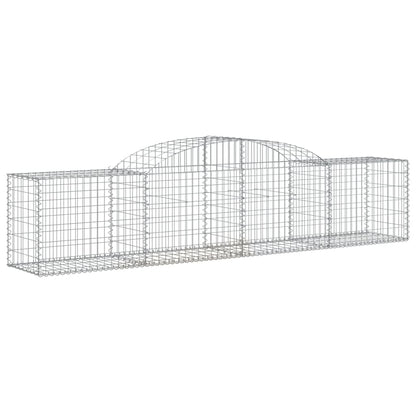 Arched Gabion Baskets 8 pcs 300x50x60/80 cm Galvanised Iron