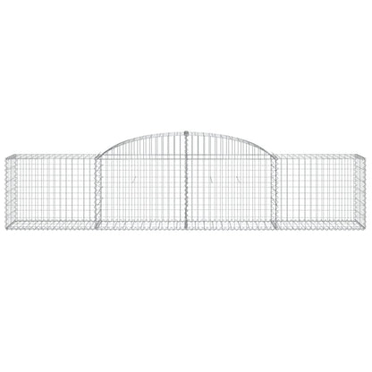 Arched Gabion Baskets 8 pcs 300x50x60/80 cm Galvanised Iron