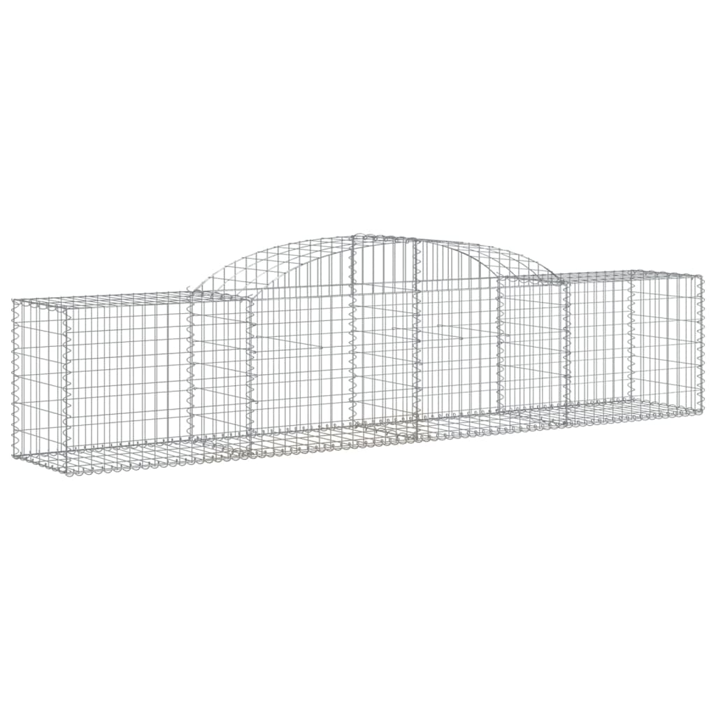 Arched Gabion Baskets 9 pcs 300x50x60/80 cm Galvanised Iron