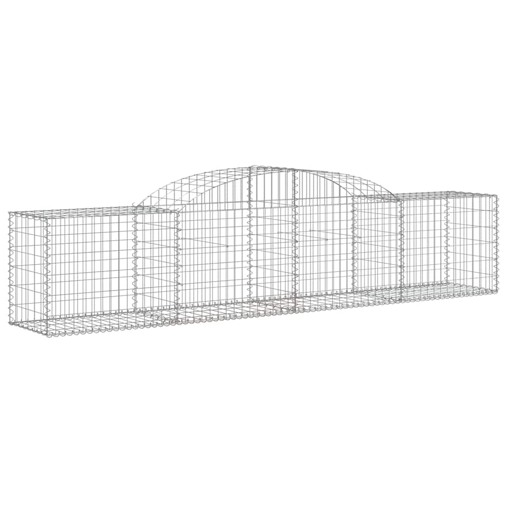 Arched Gabion Baskets 11 pcs 300x50x60/80 cm Galvanised Iron